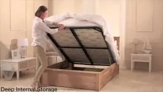 Monaco Solid Oak Ottoman Bed