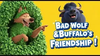 Big Bad Wolf and the Intelligent Buffalo's Friendship | Kids Stories | Kids cartoon | Funny Story