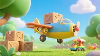 Cargo Plane Toy Adventure Day ✈️🎁 | Fun Kids Song & Nursery Rhyme
