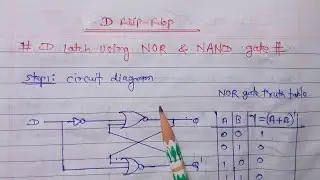 D Latch using NOR/NAND gate hindi | digital electronics