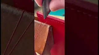 This Red Leather Long Wallet Came Out Nice