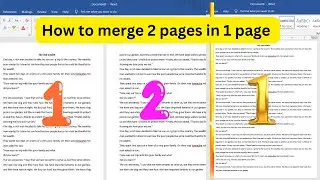 Shrink function | How to merge 2 pages in 1 page of word? Tip and Tricks Number 1