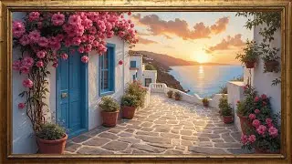 Ocean Sounds birds chirping. Greece Sea Waves, Ocean White Noise, for Deep Sleep, Meditation.