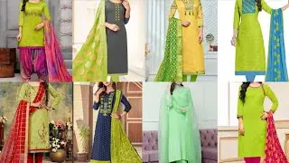 parrot green panjabi suit design।light green colour dress collection। parrot green dress 2023