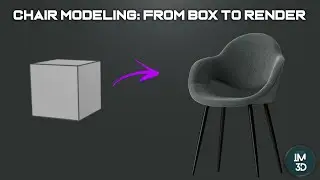 Step-by-Step Process: Modeling a Realistic 3D Chair #3dsmax #render #tips