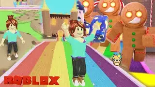 ROBLOX Help Me Escape Candyland Obby! From Giant Gingerbread Men