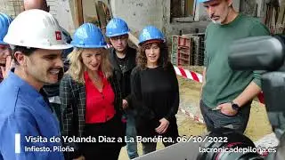 Visita de Yolanda Díaz a la obra de La Benéfica