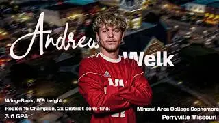 ANDREW WELK SOPHOMORE MINERAL AREA COLLEGE TRASNFER FALL 2026