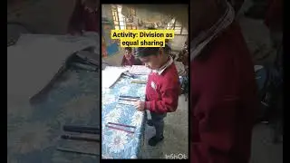 Activity division as equal sharing class 3 #shorteducation#activitybaselearning#class3maths#division
