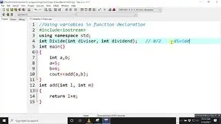 54 Using variable names in the function declaration