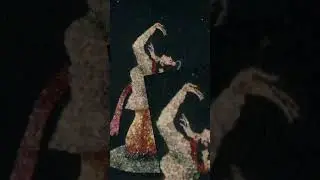 Myanmar Traditional Dancing Lady🎭Gemstone Art#Handmade Painting#ကျောက်ပန်းချီ