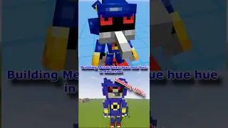 Building Metal Sonic Hue Hue Hue in Minecraft #shorts  #minecraft  #metalsonic #sonichuehuehue