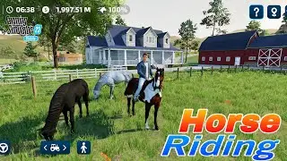 Horse Riding farming simulator 23//my fast horse Riding fs23