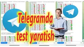 TELEGRAMDA TEST YARATISH VA TEKSHIRISH// TELEGRAM ONLAYN TEST ISHLASH MATEMATIKADAN VA TEKSHIRISH ✍️