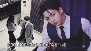When the cold mafia husband got sick and started being clingy with you|Jungkook oneshot 