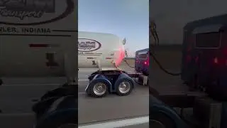 Peterbilt flat top pulling tanker Illinois! #trucking #truck #shorts