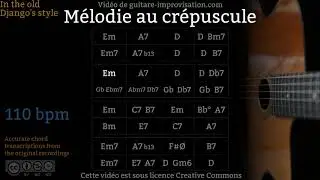 Mélodie Au Crépuscule (110 bpm) - Gypsy jazz Backing track / Jazz manouche