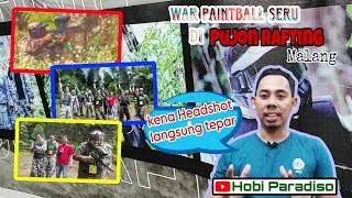 Adu baku tembak dalam pertempuran paintball yang sengit di pujon rafting malang