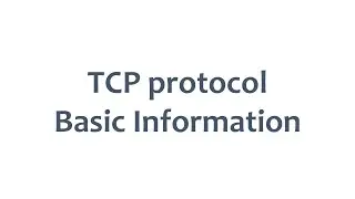 TCP protocol -- basic information you should know