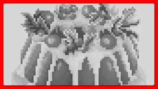 Pixel by Number Art Christmas Holiday cake #pixelbynumber #relaxmindgames