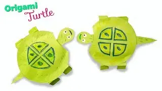 How To Make Origami Turtle | crafts for kids to do at home | Moving turtle paper craft