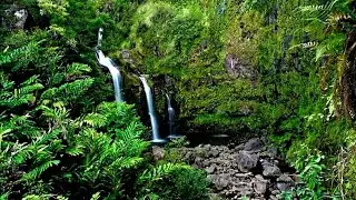 Road to Hana,  Upper Waikani Falls also Known Three Bears Waterfalls