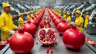 Inside a Future Pomegranate Factory: From Fresh Fruit to Bottled Juice