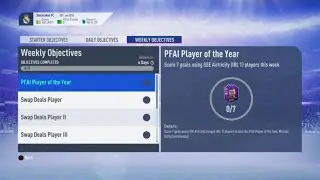 FIFA 19 NEW WEEKLY OBJECTIVES - REWARDS ARE PFAI PLAYER OF THE YEAR DUFFY AND 3 FUT SWAP ITEMS