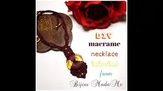 Macrame necklace tutorial | DIY macrame jewelry | How to make macrame necklace with pendant