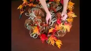 Fall Geo Mesh Wreath