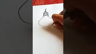 Creative light bulb drawing।। butterflies are flying in the bulb।।#short