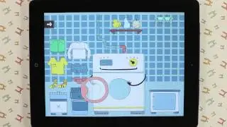 iPad kids educational game - Mini-U: The Bathroom App Walkthrough   Magic washer