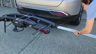 Loading a platform bike rack with a bike by yourself