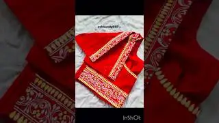 Best handprinted blouse design&hellip;..❤️✨ #handprint #fabric #kolkaart #reels #shorts