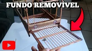 FUNDO REMOVÍVEL DE GAIOLA COMO FAZER!!! fácil de fazer grade do fundo da gaiola de coleiro