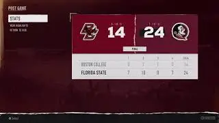 2024 Week 1 - Boston College at #11 Florida State (0-1)