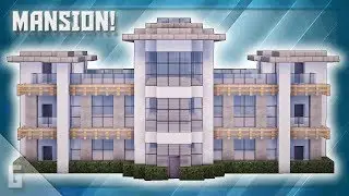 Minecraft: Huge Modern Mansion Build Tutorial (#49)