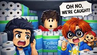 Survive OVERNIGHT in a MEGA STORE (ROBLOX)