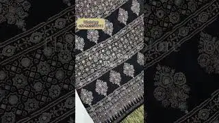 Jalna Mirror Work Ajrakh Modal Silk Sarees WA: (+91-9922570111) #ajrakhsarees #ajrakhmirrorsaree