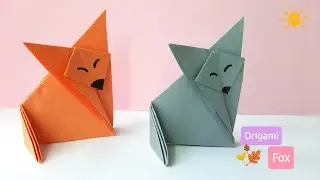 How To Make Origami Fox/ Diy Origami Fox / Easy Craft Ideas / #Shorts