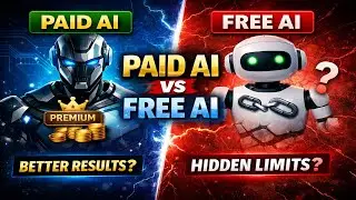 Reality of Paid AI vs Free AI 😱 | Same Prompt, Shocking Results! | Paid AI worth it? Live Proof