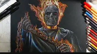 The Ghost Rider Drawing Pencil Colour drawing