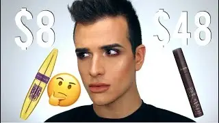 $8 MASCARA VS $48 MASCARA WTF!!!!!!! | REVIEW + DEMO | AndThatsJacob