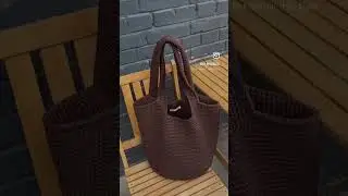 Everyday Brown Shoulder Bag | Crochet Tote Bag | XXL Handbag | Young Brand #bags #bag