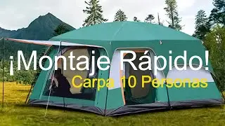 ¡Montaje Rápido! Tienda de Campaña para 10 Personas – Instalación Paso a Paso-RB10797