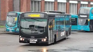ABSOLUTELY PELTED! Trentbarton Volvo B7RLE Wright Eclipse Urban 748 FJ09XPG - Route COMET