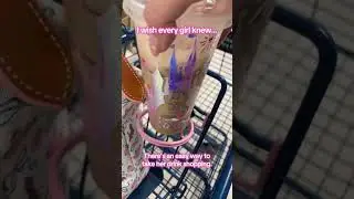 🎀 Shopping cart cup holder. Linked in my Amazon storefront! #amazon #shop #hack