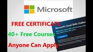 Microsoft Free Certification Courses | Microsoft Cloud Skill Challenge 2021 | Microsoft Free Courses