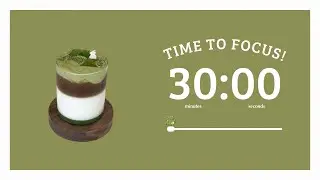 1-hour matcha study session 🍵 | 30/10 Pomodoro Countdown Deep Focus ⌛ | Relaxing ADHD Lofi Music ✨