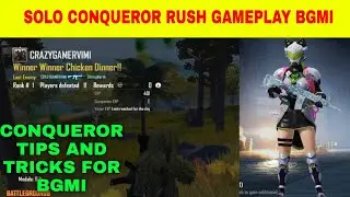 SOLO CONQUEROR RUSH GAMEPLAY | SOLO CONQUEROR TIPS AND TRICKS |SOLO CONQUEROR GAMEPLAY